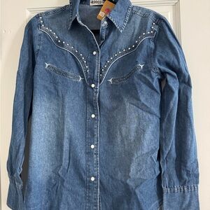 Paso Robles Blue Button-Up Shirt